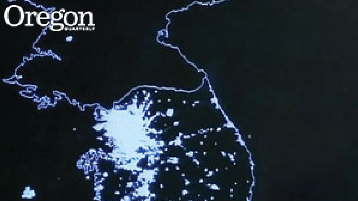 A map detailing the evidence of electricity in North versus South Korea. Photograph courtesy Imageshack